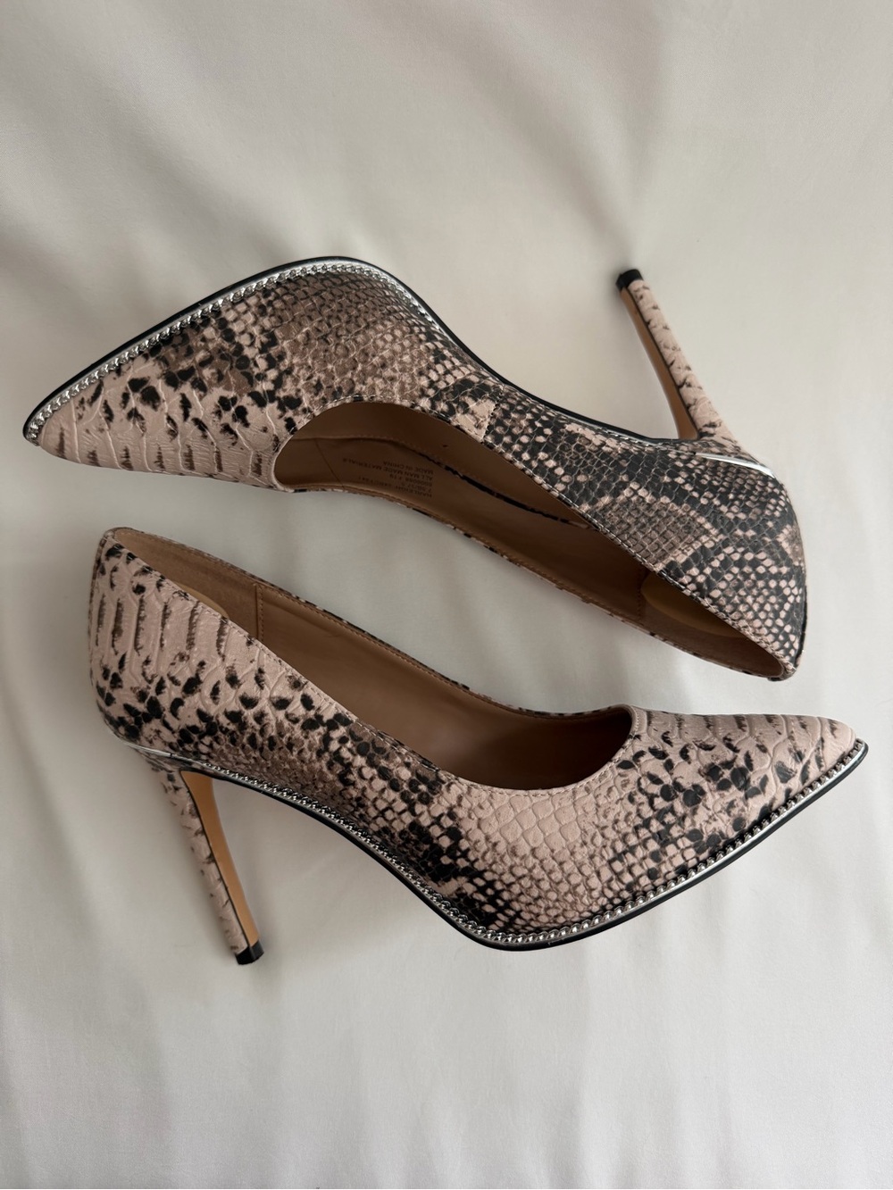 BCBGeneration Harleigh Snake Print Leather Pumps